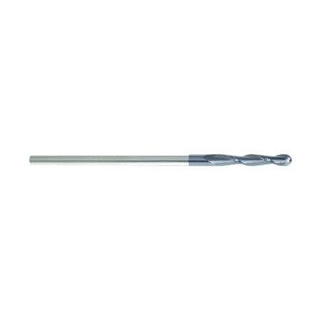 Morse Single End Mill, Ball Nose Center Cutting Extended Length, Series 5952T, 38 Cutter Dia, 6 Overal 92591